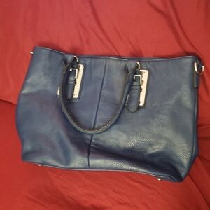 Charming Charlie Blue Depths Satchel Purse Bag